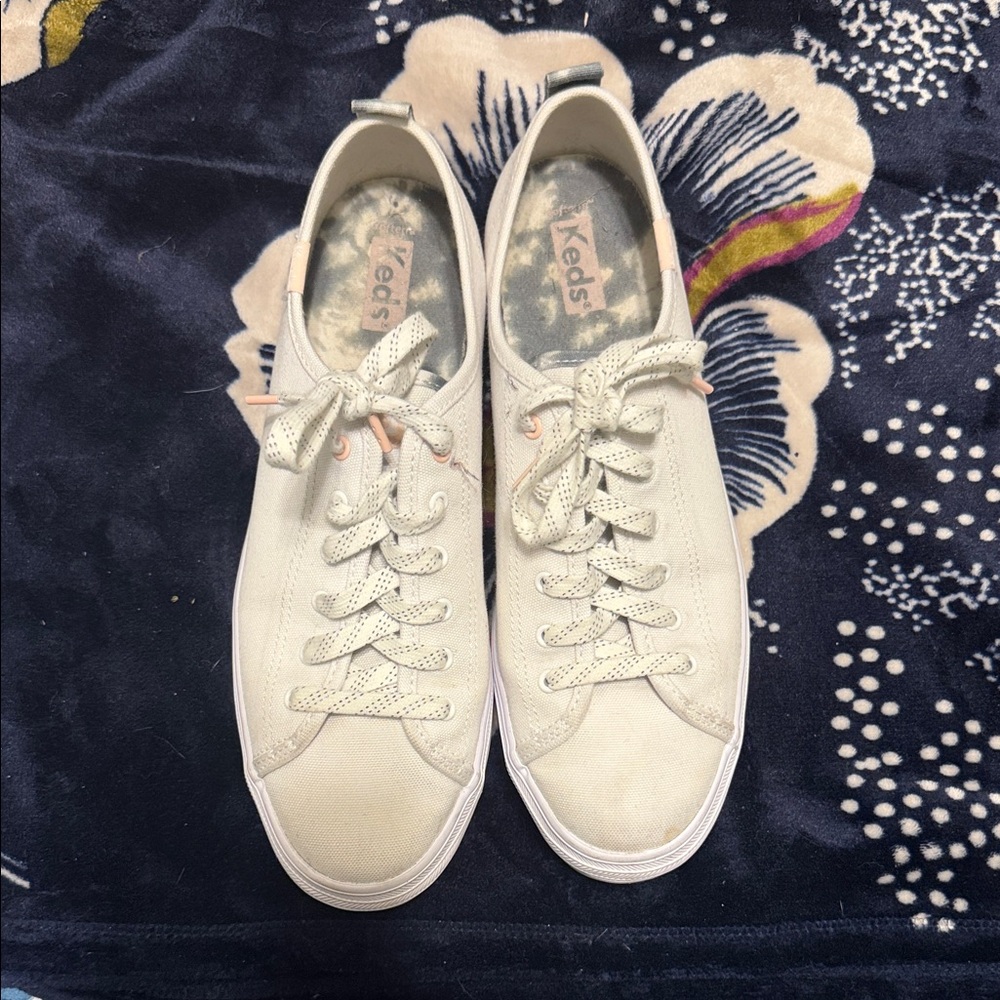 Keds Off-White Lace-Up Sneakers